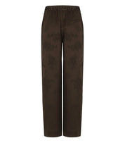 GANNI SATIN BROWN TROUSERS