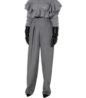 PANTALONE CON CINTURA GRIGIO MELANGE ELISABETTA FRANCHI 