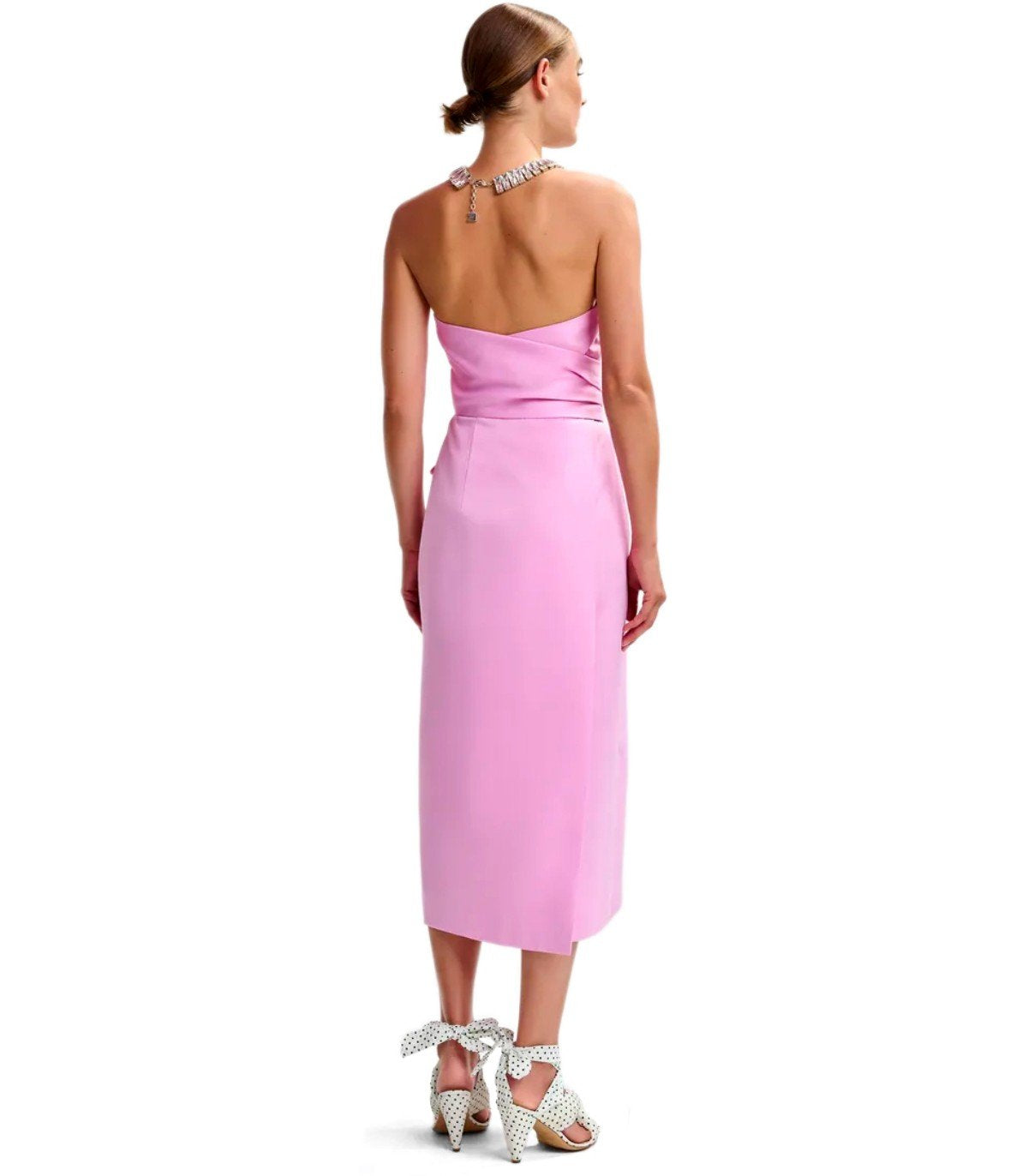 ESSENTIEL ANTWERP JUROR ROZE MIDI JURK