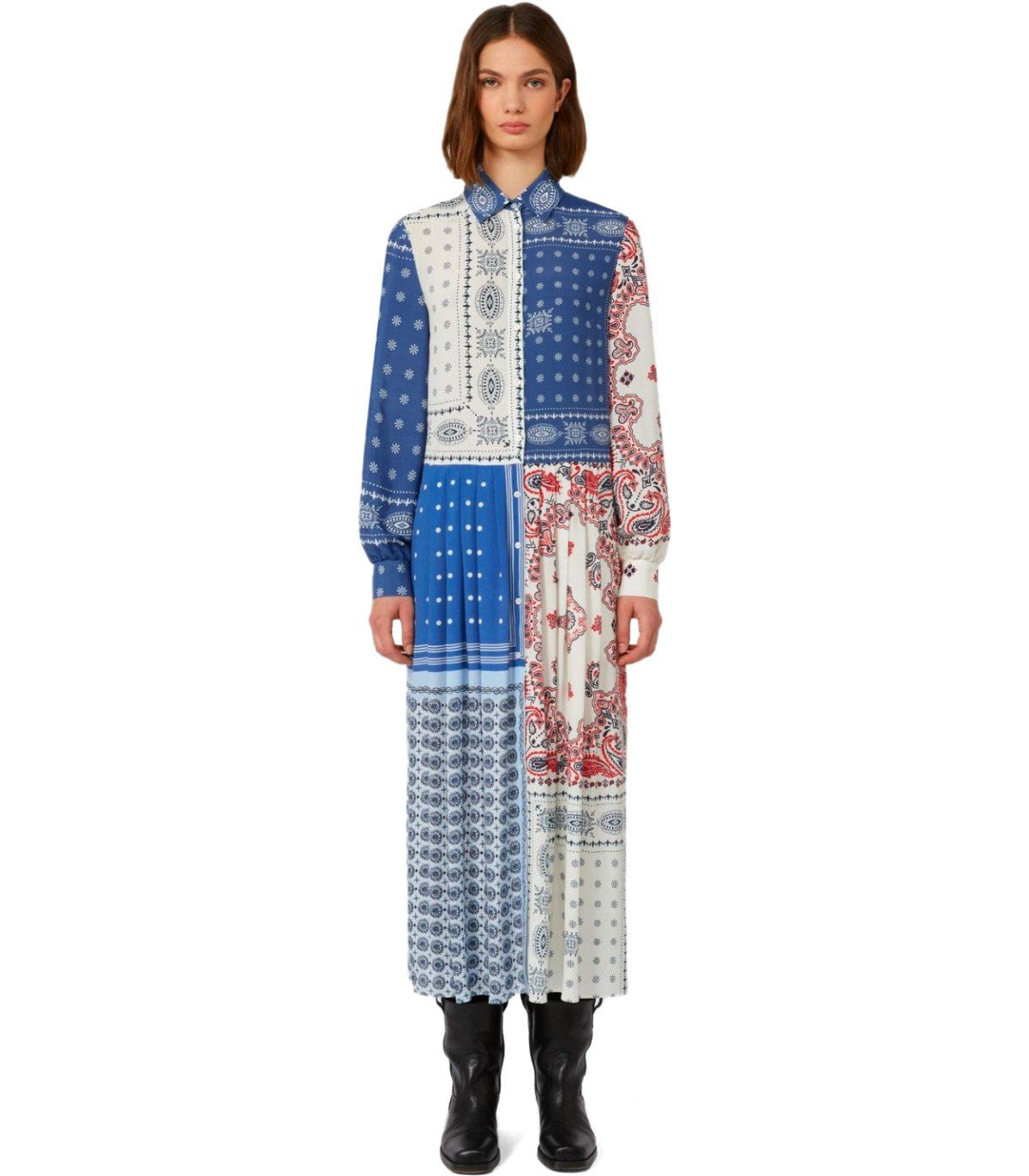 MAX MARA WEEKEND ZUAI MULTICOLORED SHIRT DRESS