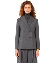 BLAZER À DOUBLE BOUTONNAGE GRIS MAX MARA WEEKEND