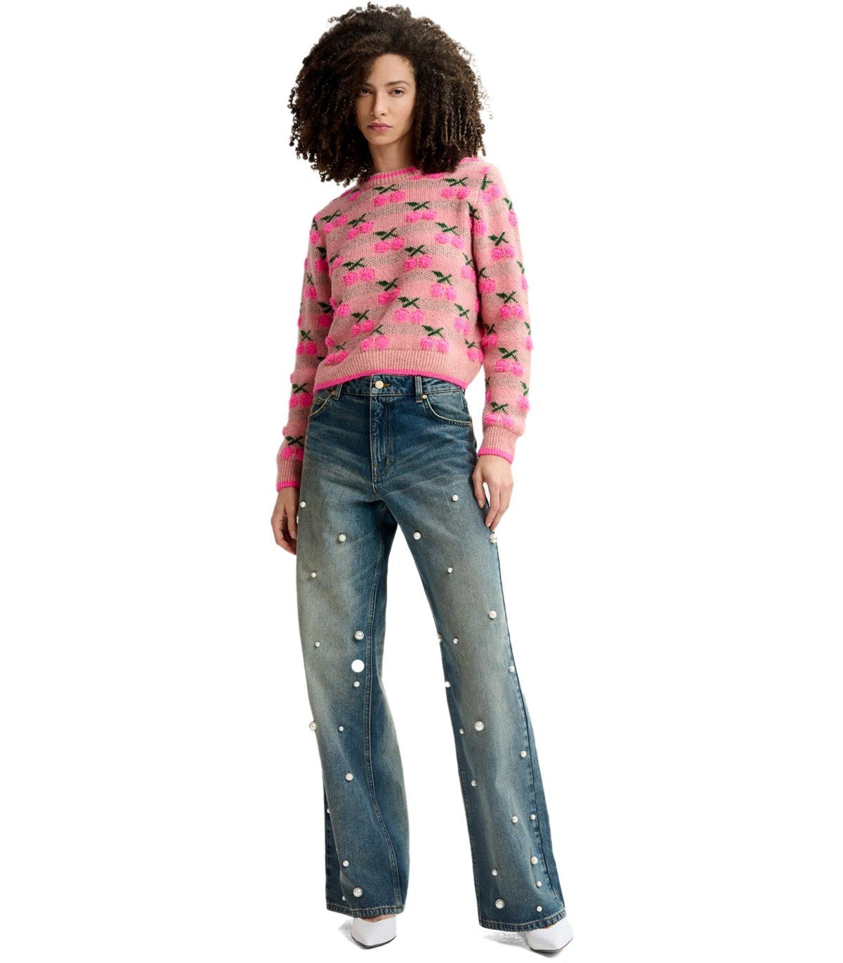 ESSENTIEL ANTWERP HIROYAL PINK CREWNECK SWEATER