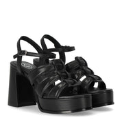 ASH MINA BLACK HEELED SANDAL