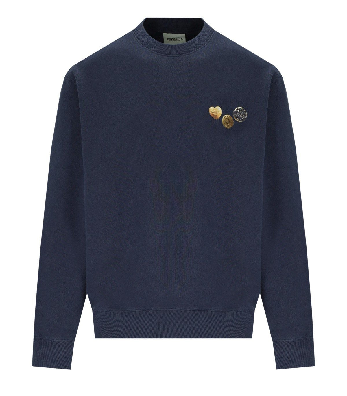 FELPA BUTTON BLU CARHARTT WIP