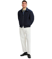 BARACUTA G18 NAVY BLUE BOMBER JACKET