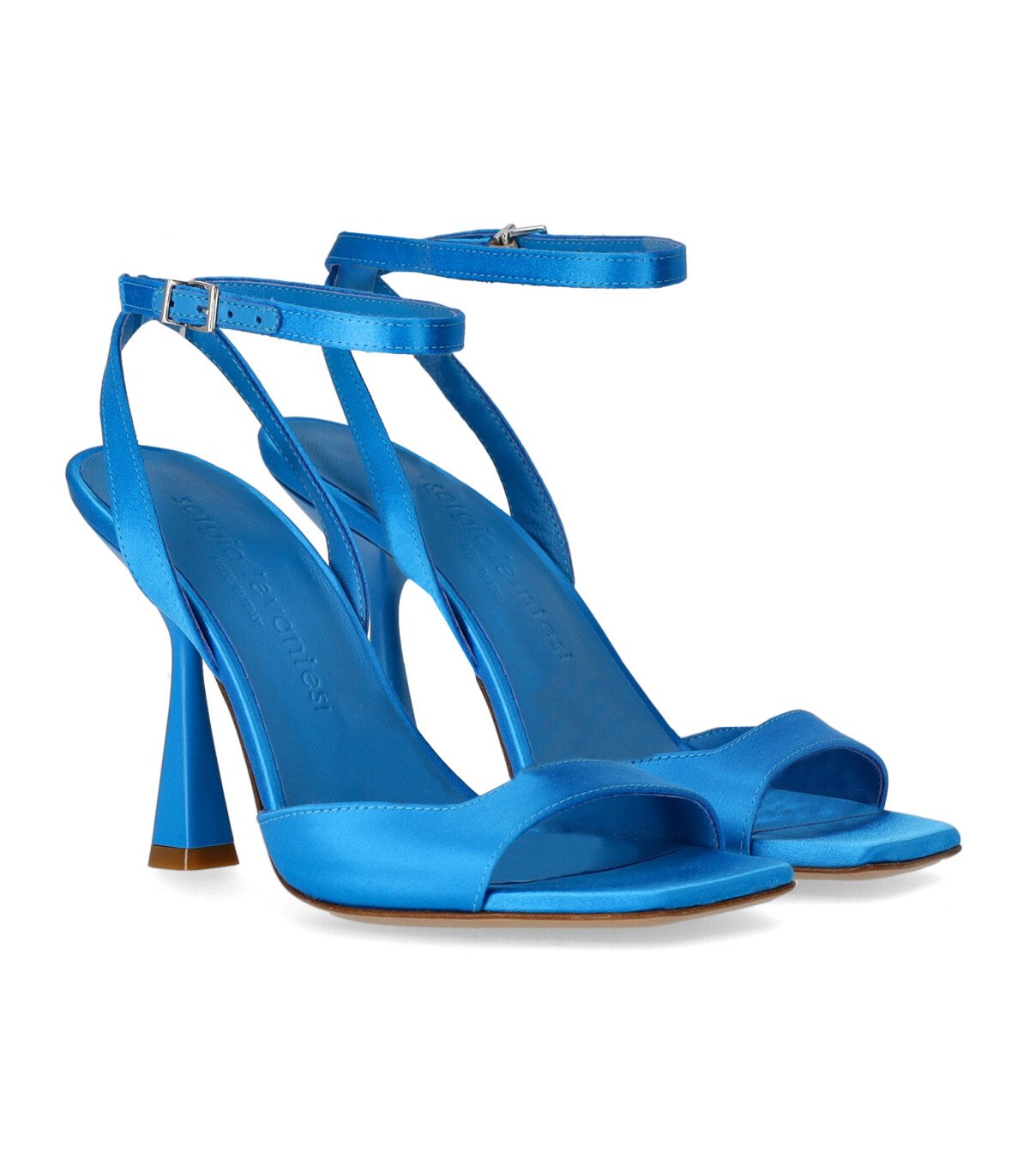 SERGIO LEVANTESI TANIA LIGHT BLUE HEELED SANDAL