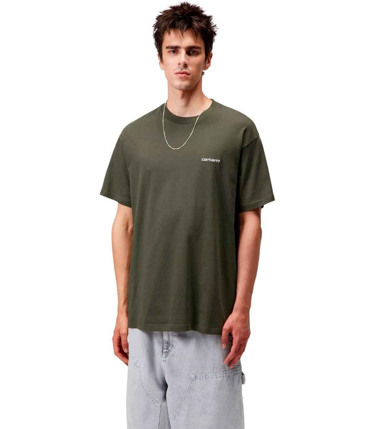 CARHARTT WIP S/S SCRIPT EMBROIDERY LEAF T-SHIRT