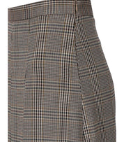 K.K. BEIGE CHECK MIDI SKIRT