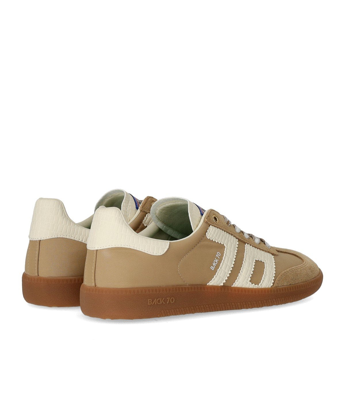 BACK70 GHOST BEIGE MILK CROC SNEAKER