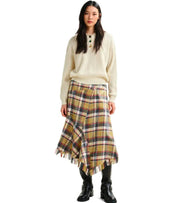 GONNA MIDI IPLAID BEIGE ESSENTIEL ANTWERP