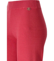 TWINSET HOLLY BERRY KNITTED WIDE LEG PANTS