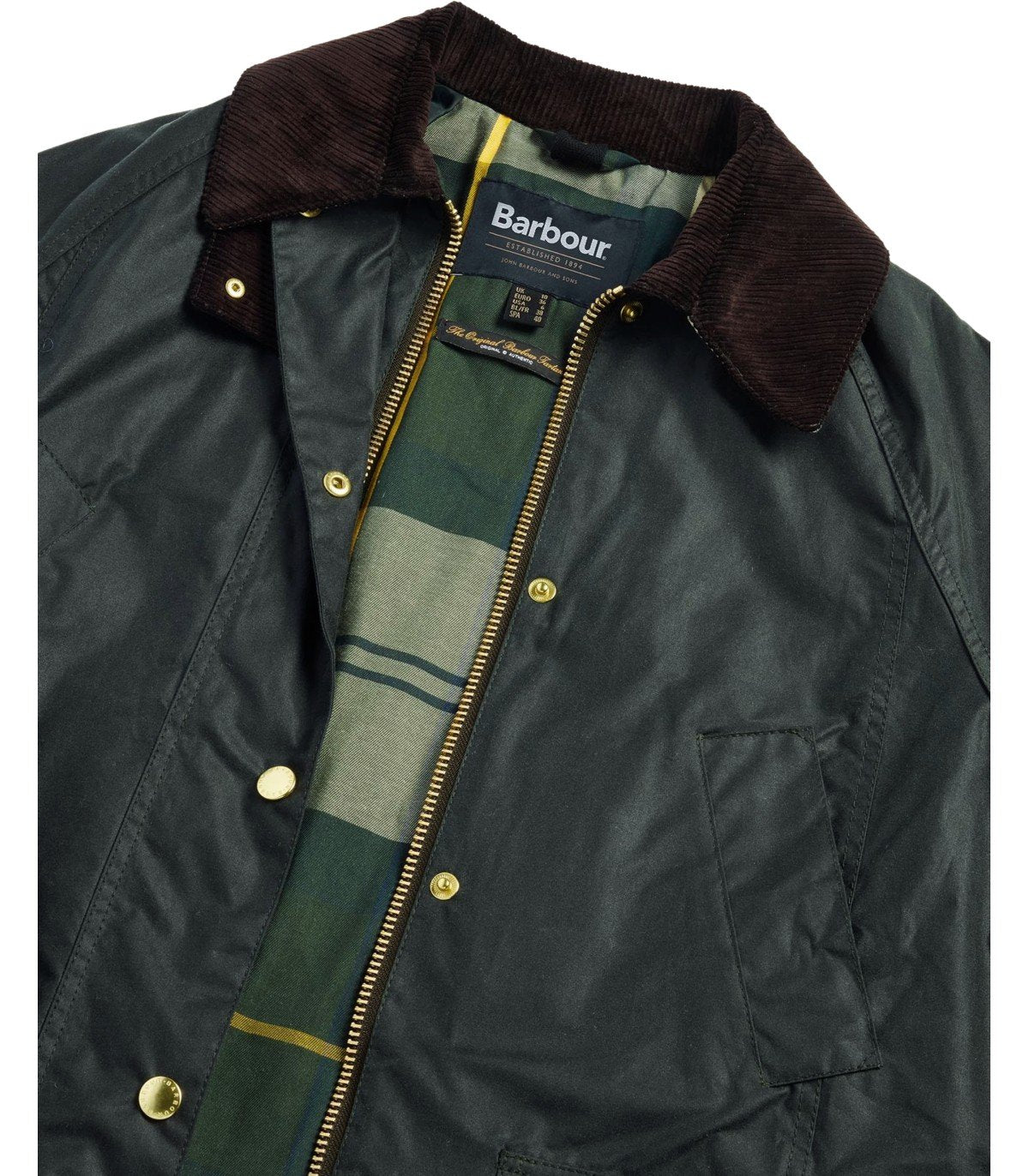 BARBOUR BEADNELL SALBEIGRÜNE LANGE JACKE