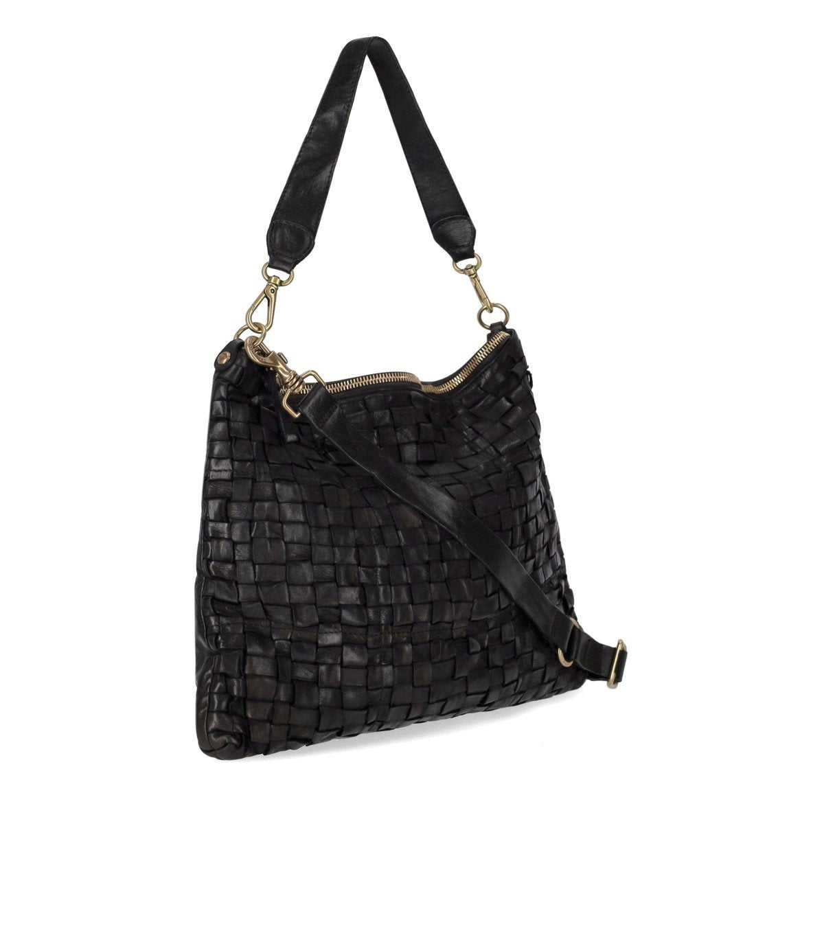 CAMPOMAGGI CARLA L BLACK SHOULDER BAG