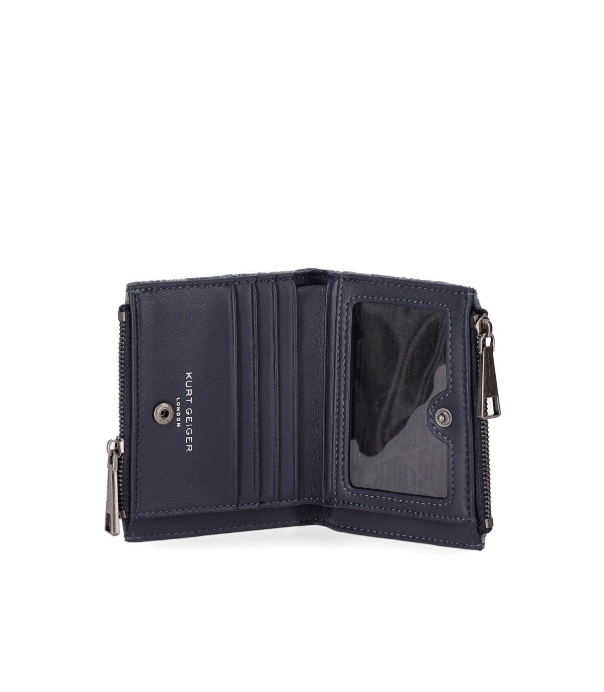 KURT GEIGER KENSINGTON DENIM SMALL BLAUW WALLET
