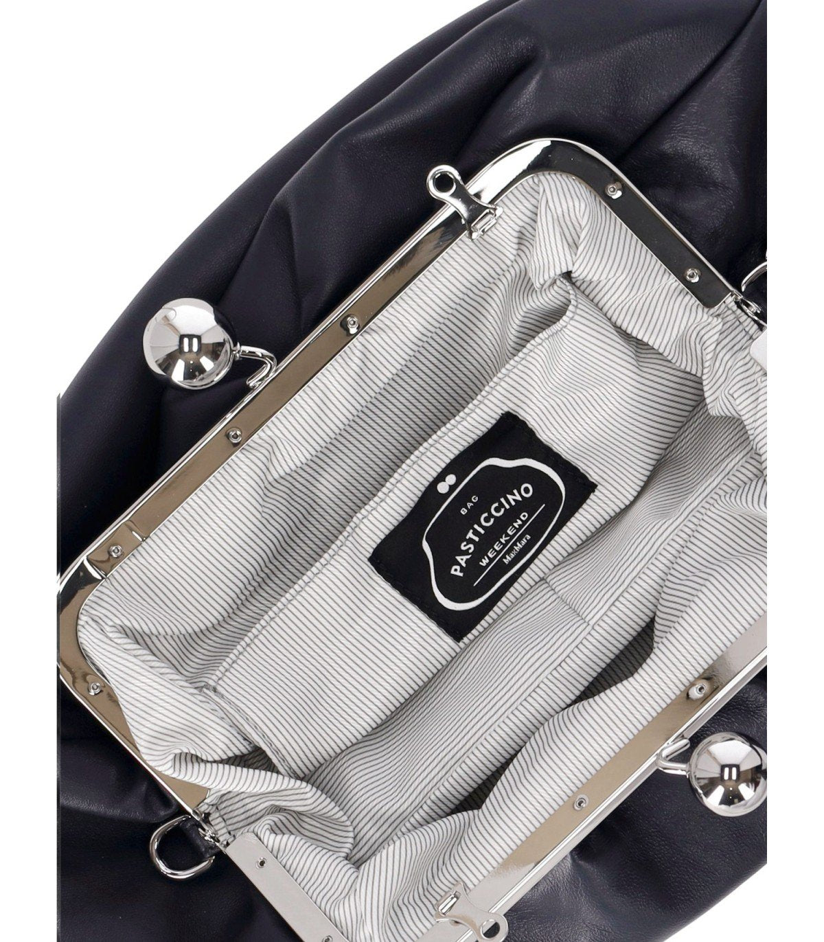 MAX MARA WEEKEND PASTICCINO CUBICO MEDIUM NAVY BLUE CLUTCH