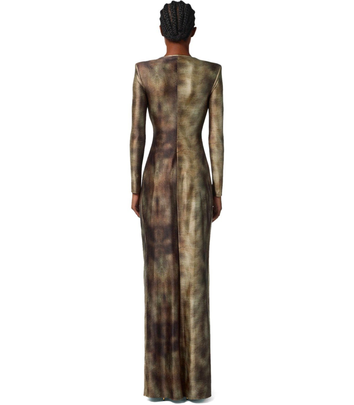 ELISABETTA FRANCHI RED CARPET LIZARD DRESS