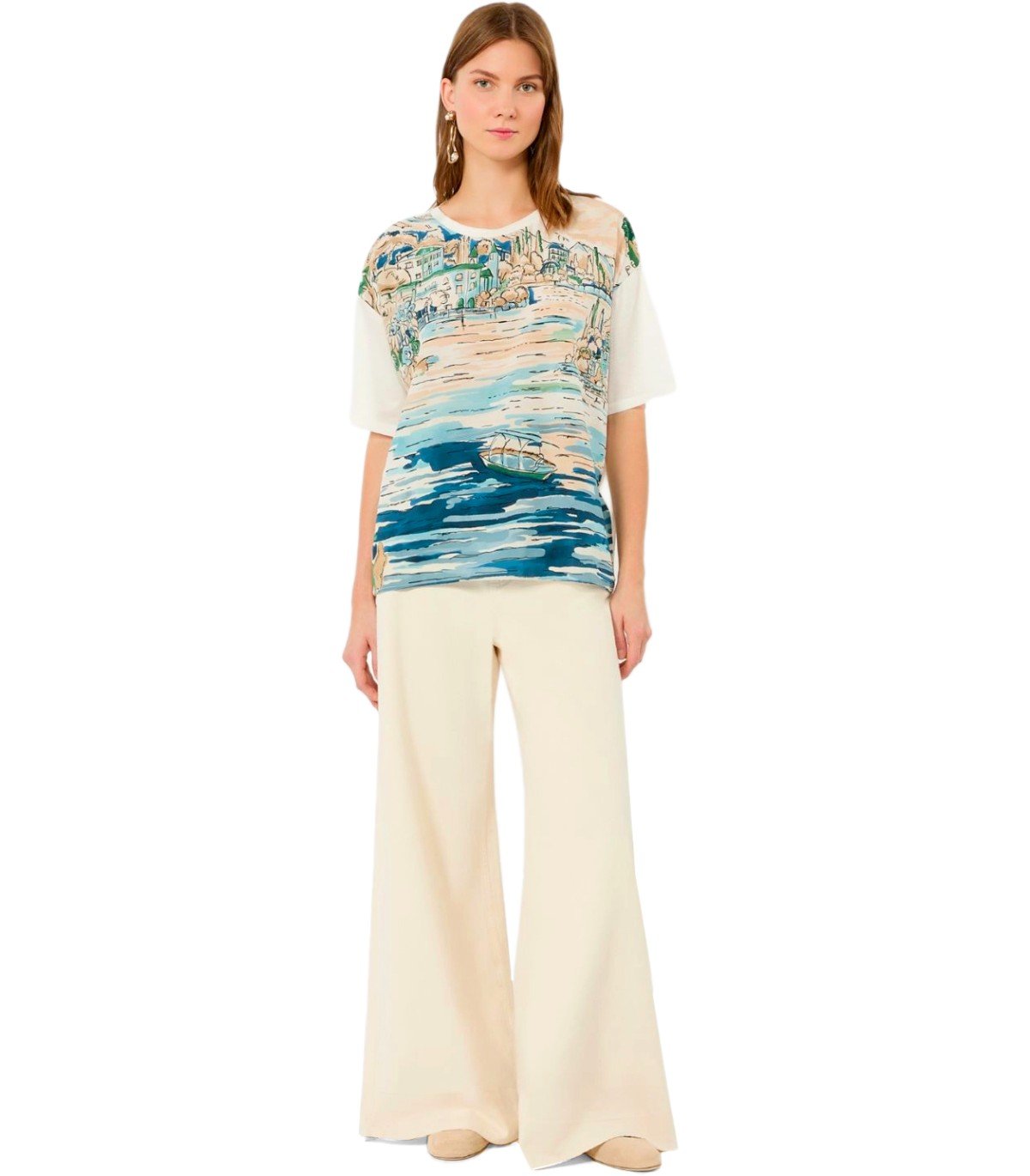 MAX MARA WEEKEND TERZO LIGHT BLUE T-SHIRT
