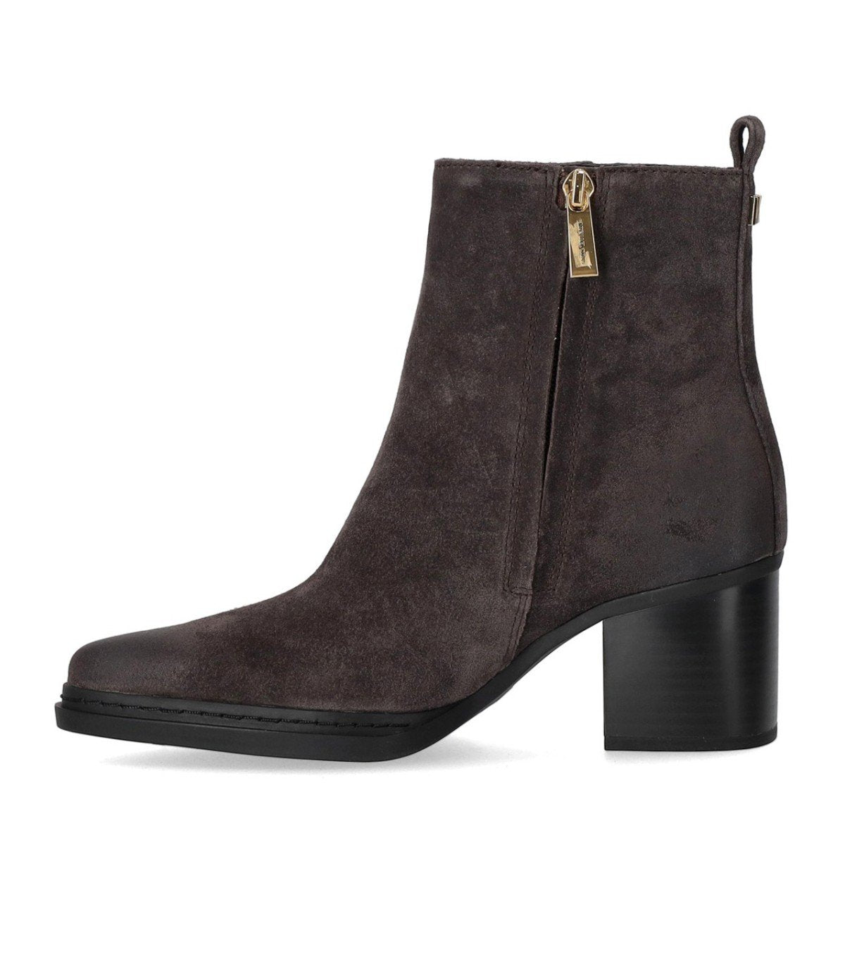 MICHAEL KORS LEX CHOCOLATE HEELED ANKLE BOOT