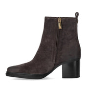 MICHAEL KORS LEX CHOCOLATE HEELED ANKLE BOOT