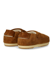 MOON BOOT BAND SUEDE COGNAC SLIPPER