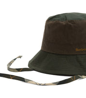 BARBOUR BRACKLEY WAX GREEN BUCKET HAT