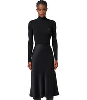 VESTIDO CON CUELLO ALTO NEGRO ELISABETTA FRANCHI