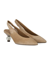MAX MARA WEEKEND ORMA BEIGE SLINGBACK PUMPS