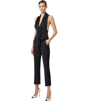 ELISABETTA FRANCHI BLACK SMOKING TROUSER
