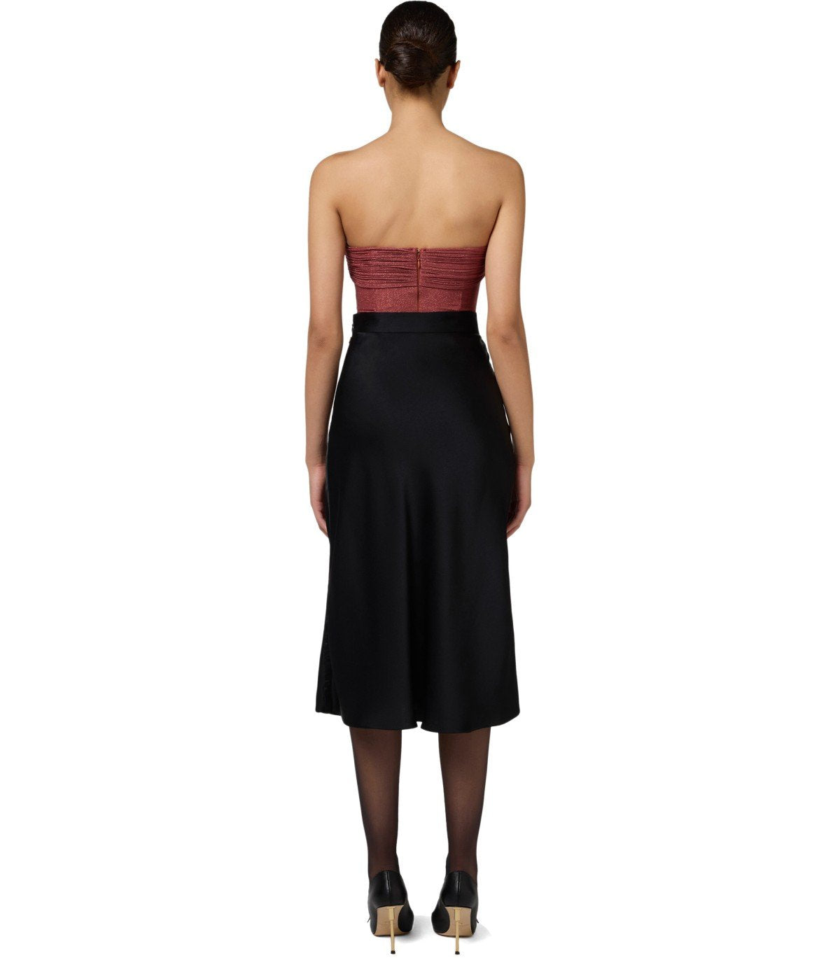 ELISABETTA FRANCHI BLACK MIDI SKIRT