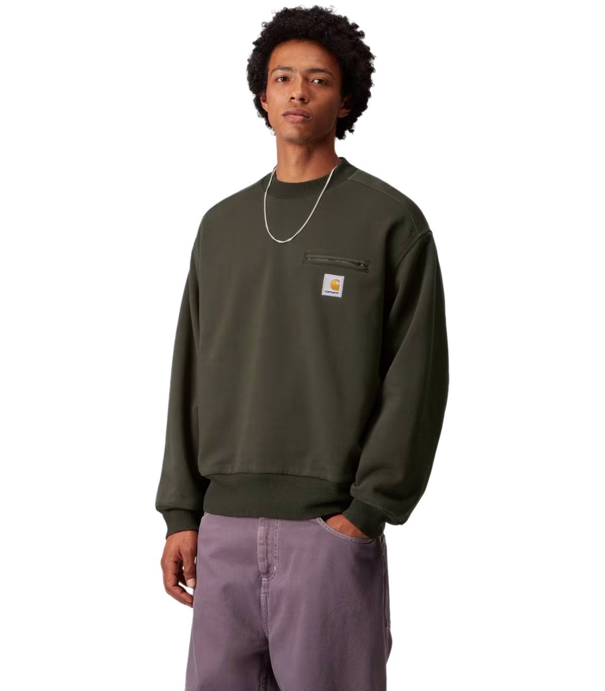 CARHARTT WIP DETROIT OLIVGRÜNES SWEATESHIRT