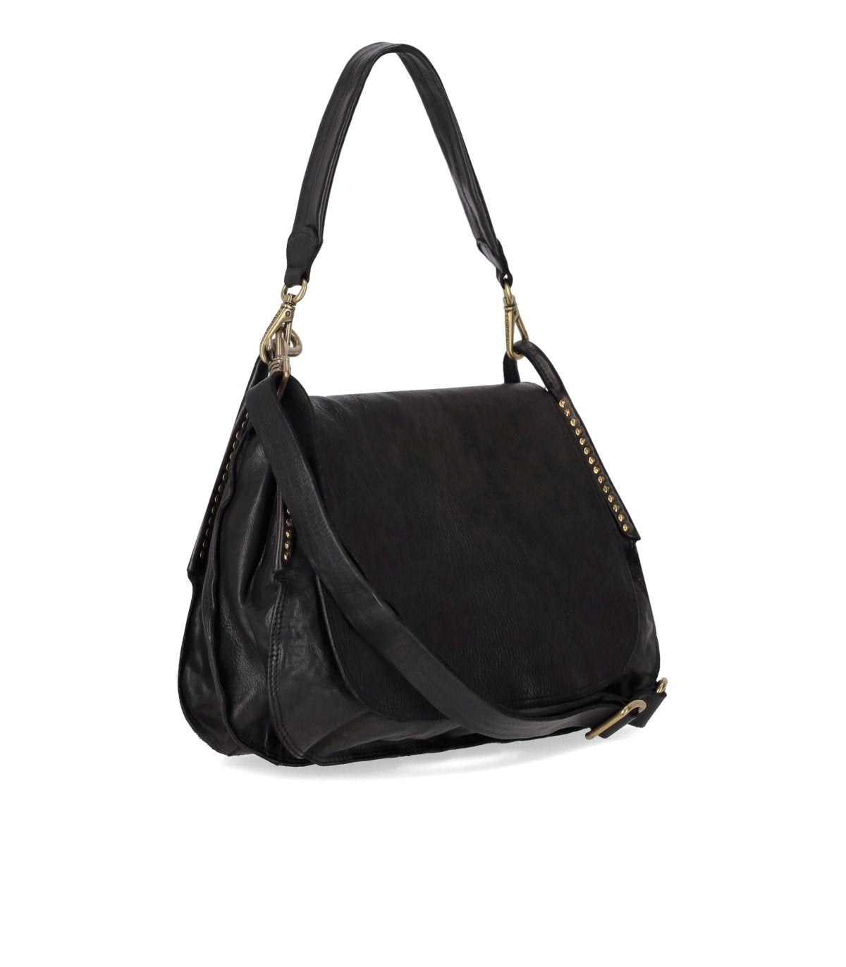 CAMPOMAGGI ENZA BLACK SHOULDER BAG