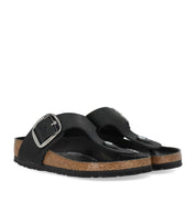 BIRKENSTOCK GIZEH BIG BUCKLE BLACK THONG SANDAL