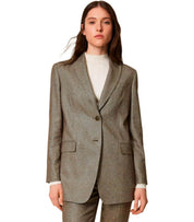 TWINSET BEIGE SINGLE-BREASTED BLAZER