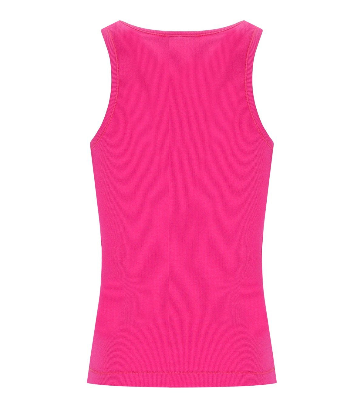 GANNI FUCHSIA RIBBED TOP