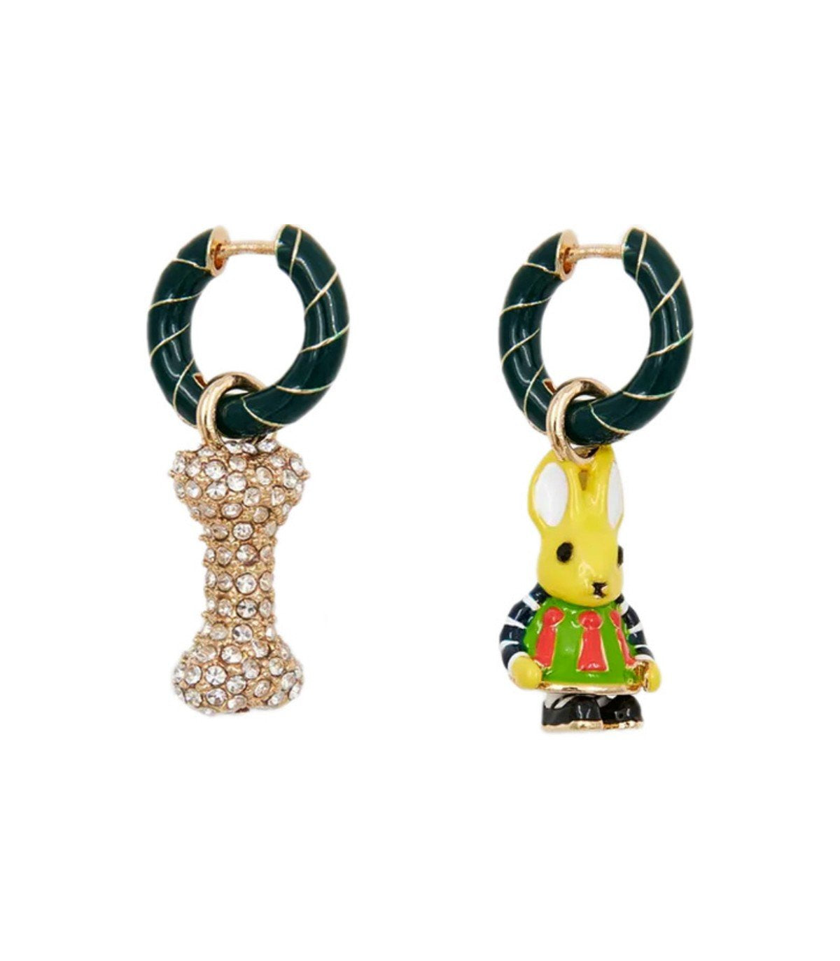 ESSENTIEL ANTWERP JABBIT GREEN EARRINGS