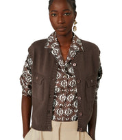 MAX MARA WEEKEND CAPRARA BROWN KNITTED VEST