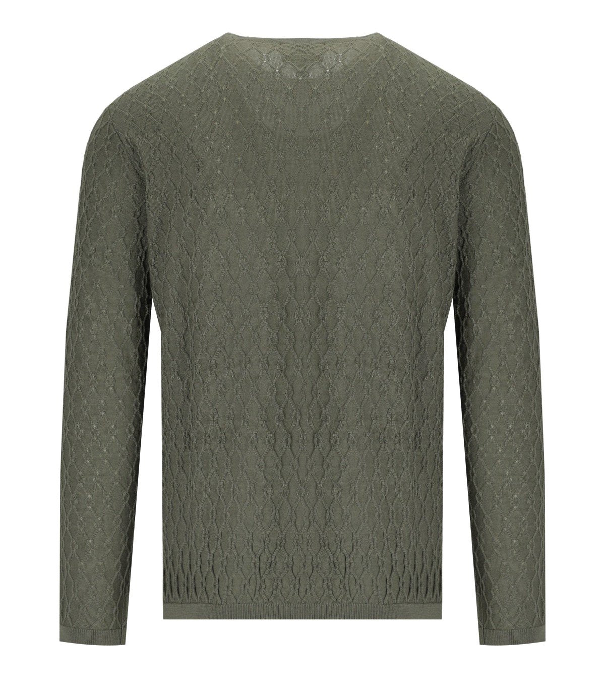 EMPORIO ARMANI MILITÄRGRUNER RUNDHALSPULLOVER