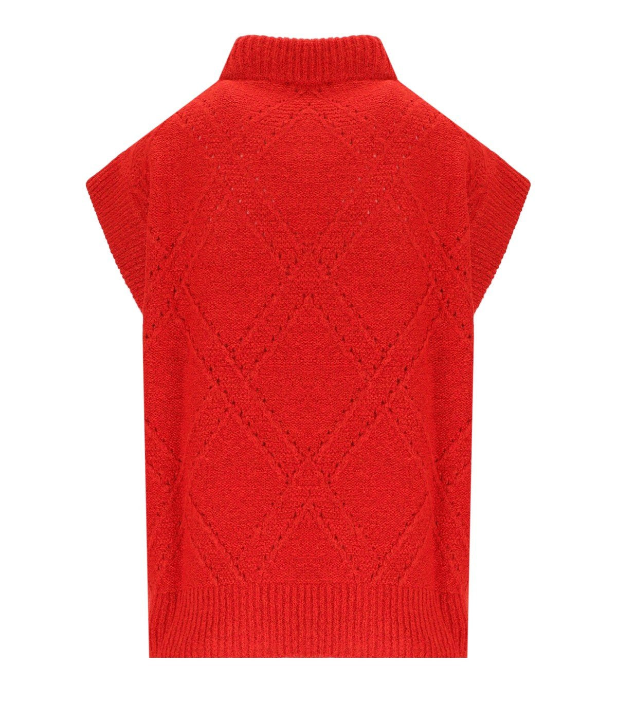 ESSENTIEL ANTWERP IMPORT RED KNITTED VEST