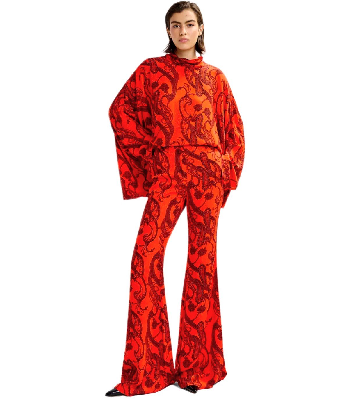 ESSENTIEL ANTWERP JODIE ORANJE FLARE BROEK