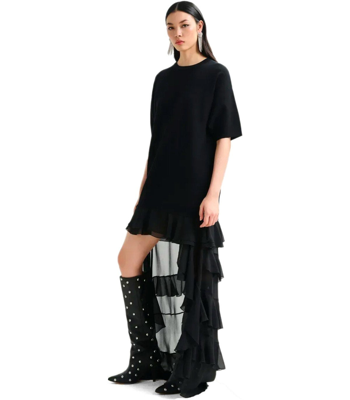 ESSENTIEL ANTWERP IMAILLE ZWART JURK