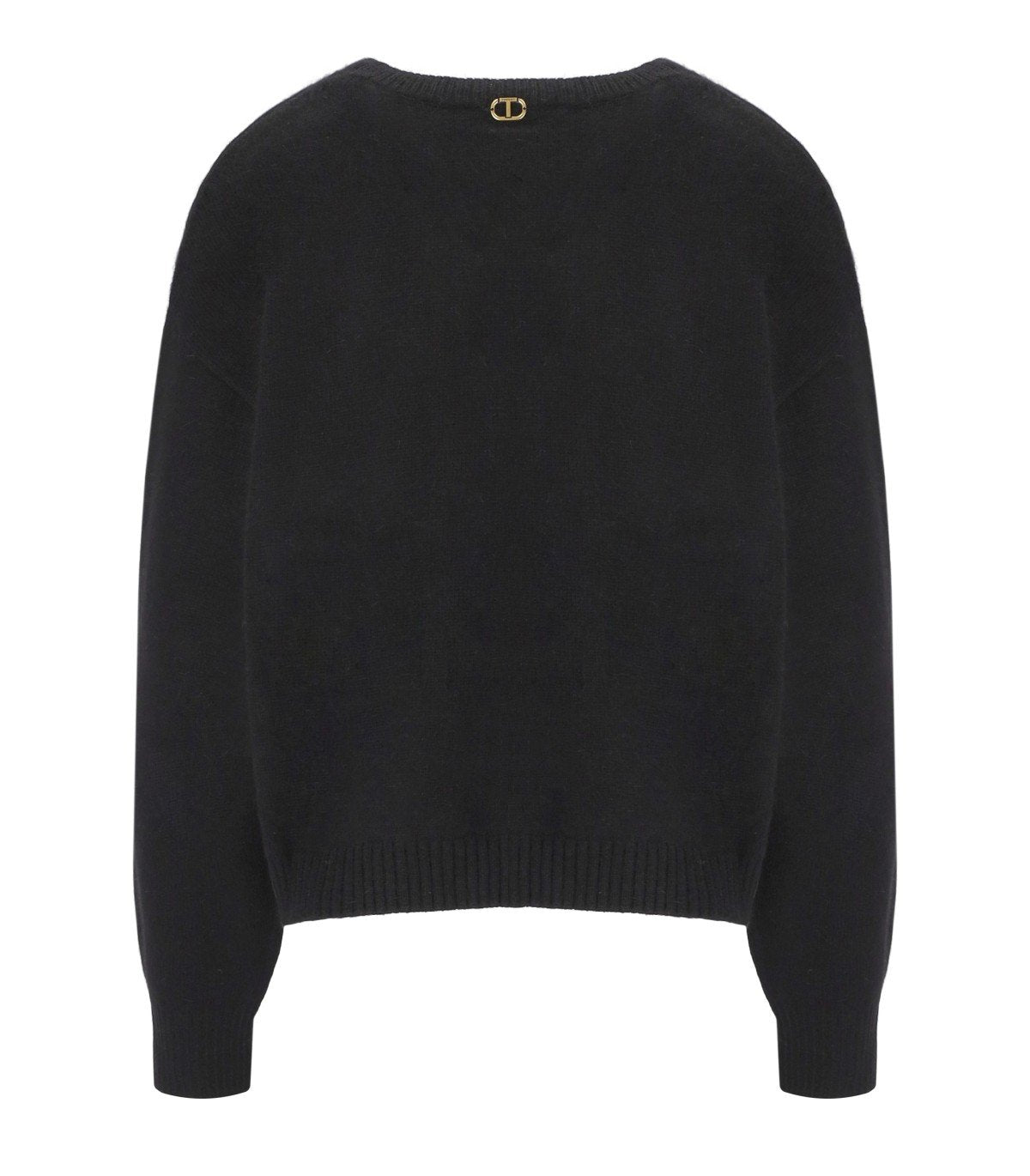 MAGLIONE CON DETTAGLI IN PIZZO NERO TWINSET