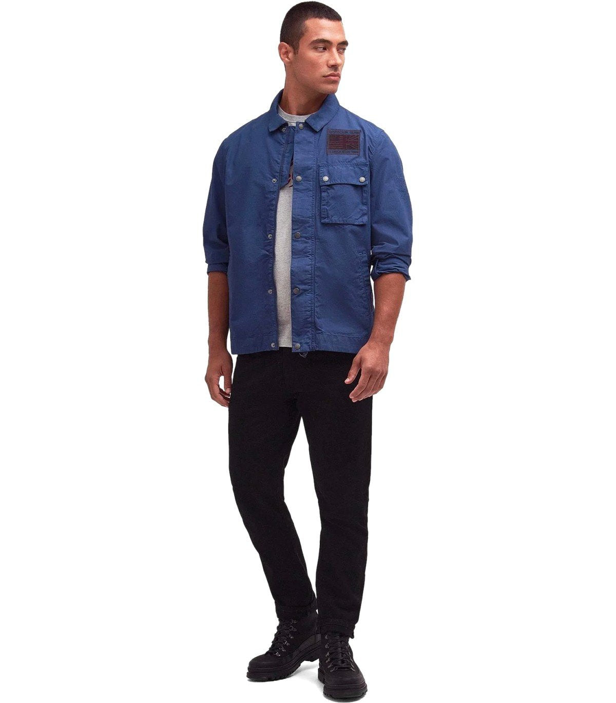 BARBOUR INTERNATIONAL WORKERS CASUAL KOBALTBLAUE JACKE