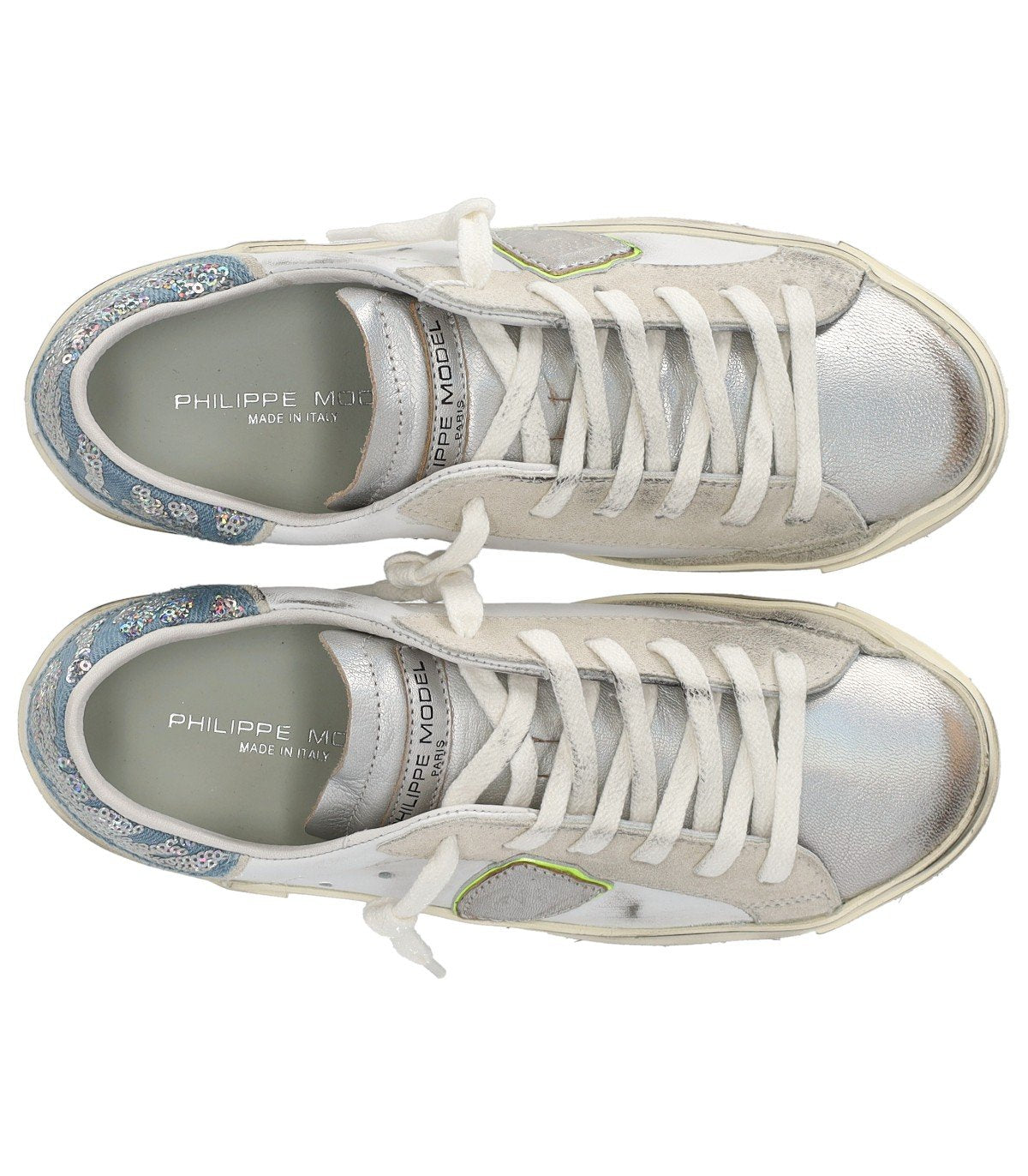 SNEAKER PRSX METAL PAILLETTES BIANCA PHILIPPE MODEL