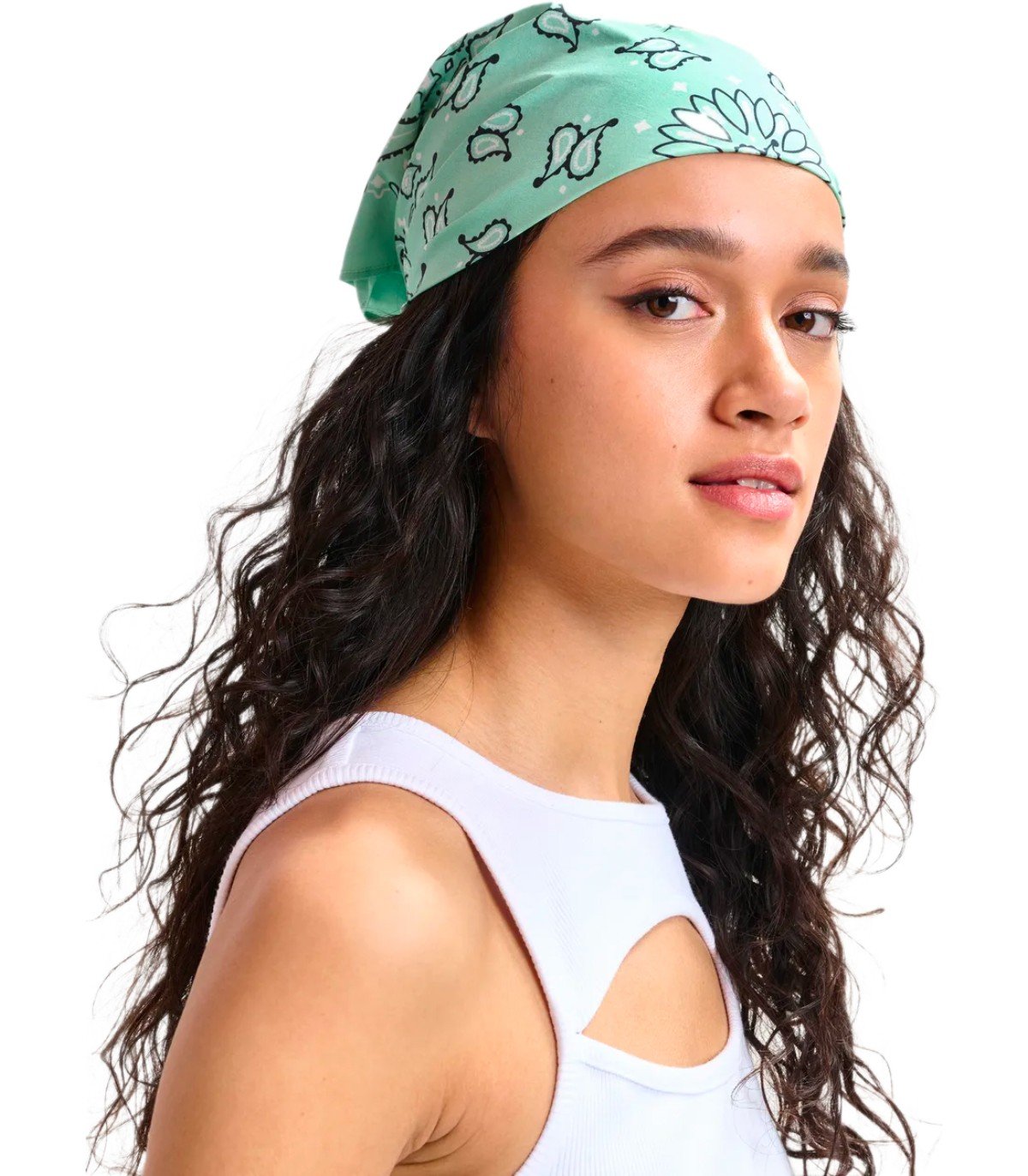 ESSENTIEL ANTWERP HANDANA ACQUA GREEN FOULARD SCARF