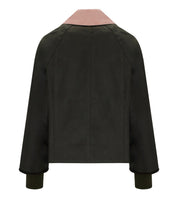 BARBOUR BEADNELL WAX OLIVGRÜNE CROPPED JACKE