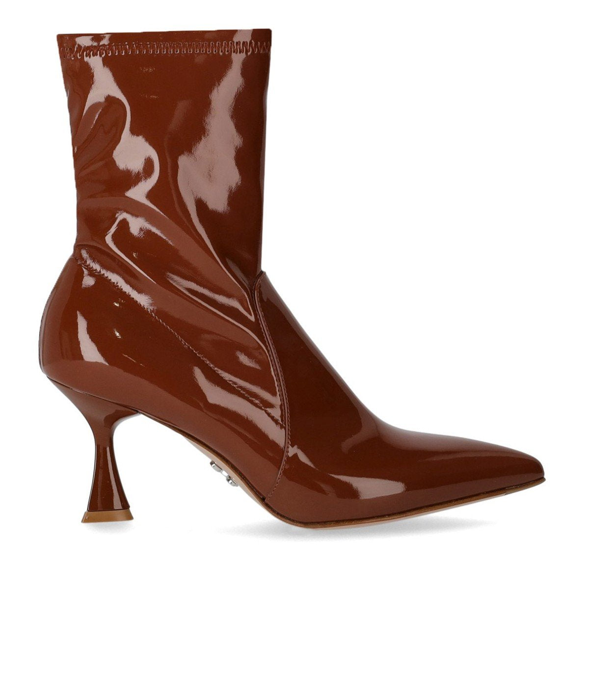 SERGIO LEVANTESI JANET BROWN HEELED ANKLE BOOT