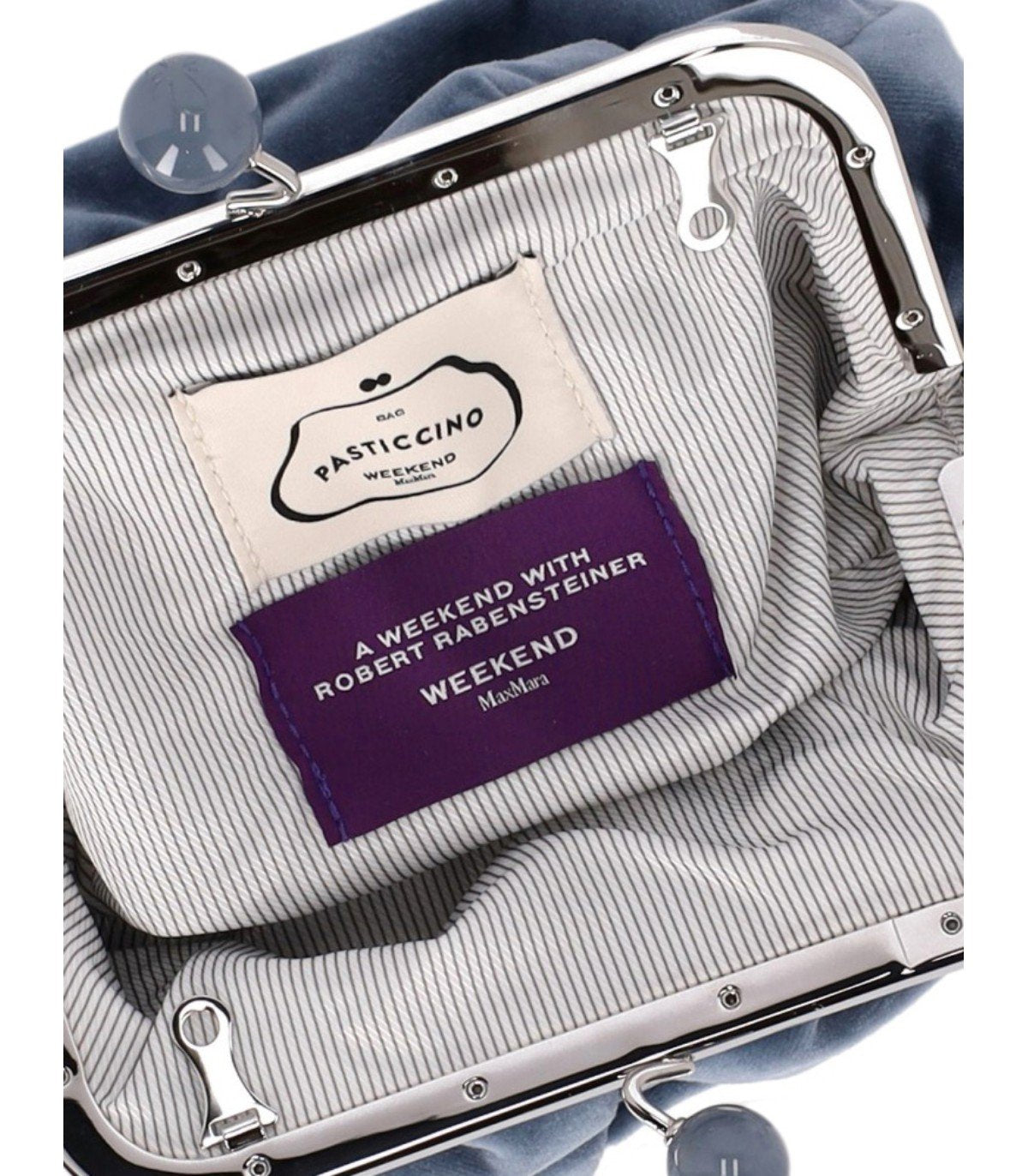 CLUTCH PASTICCINO GIOCHI VELLUTO SMALL CELESTE MAX MARA WEEKEND