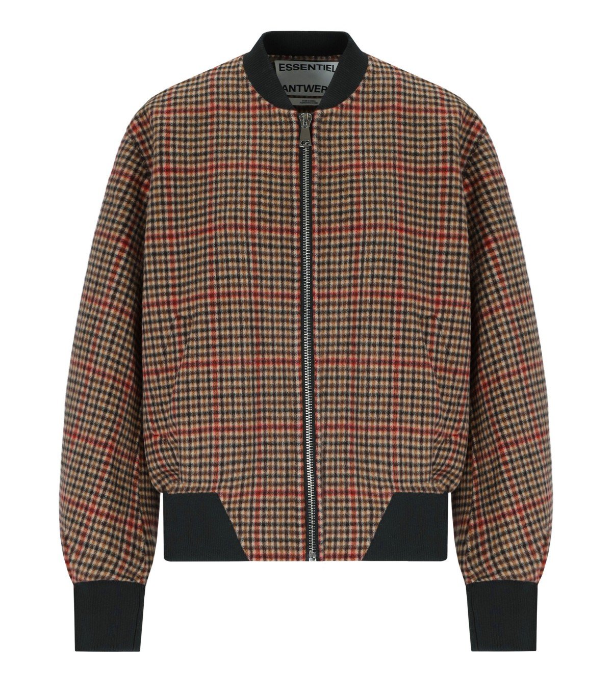 ESSENTIEL ANTWERPITI BROWN BOMBER JACKET
