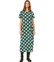 MAX MARA WEEKEND VINCI GREEN PATTERNED DRESS
