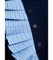 ESSENTIEL ANTWERP JUMBLE NAVY BLUE POLO SHIRT